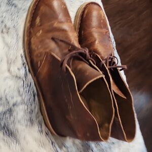 Clarks Rich Brown Leather Chukka Boots
